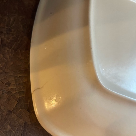 MCM platter blue flowers brown unique MCM style!!! - Picture 3 of 6